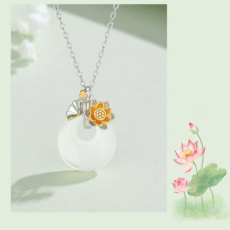 925 Sterling Silver Chalcedony Harmony Pendant Necklace