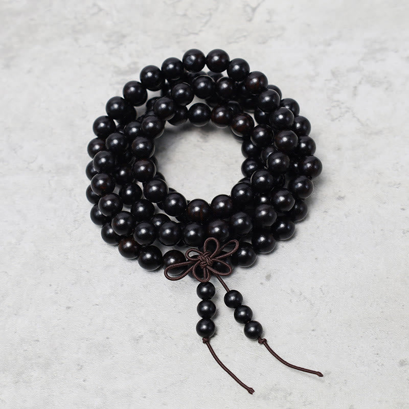 108 Beads Wood Mala Bracelet for Meditation & Prayer