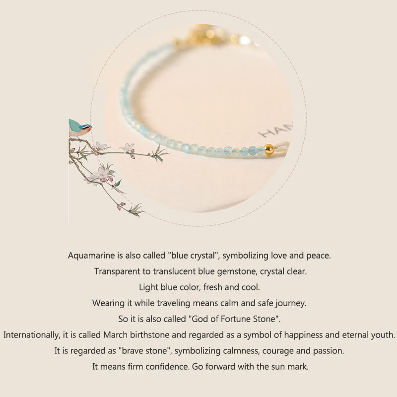 Bracelet Sagesse en Perles Turquoises de 2 mm