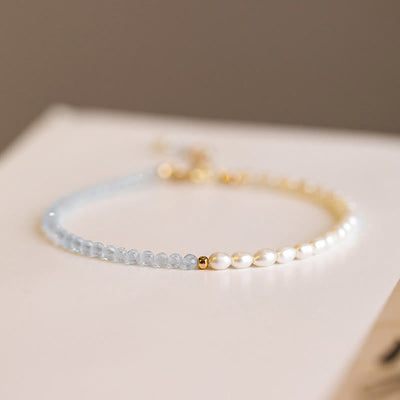 Bracelet Sagesse en Perles Turquoises de 2 mm