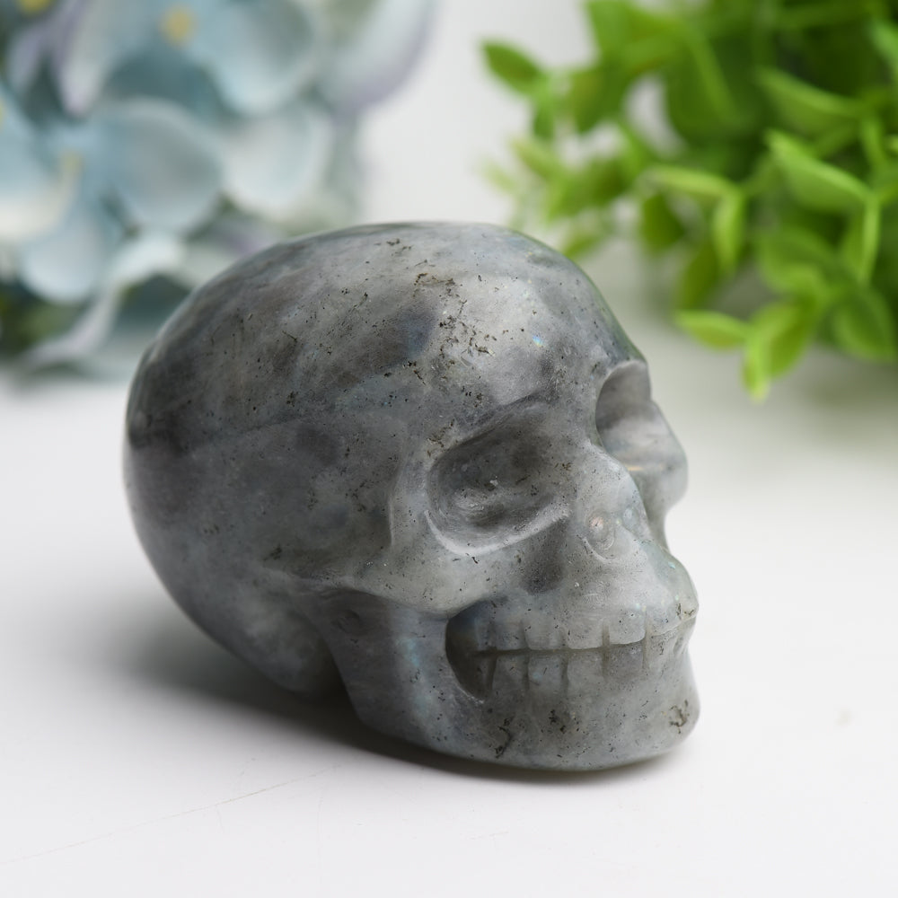 3.0-3.5 in Labradorite Crystal Skull for Meditation & Healing