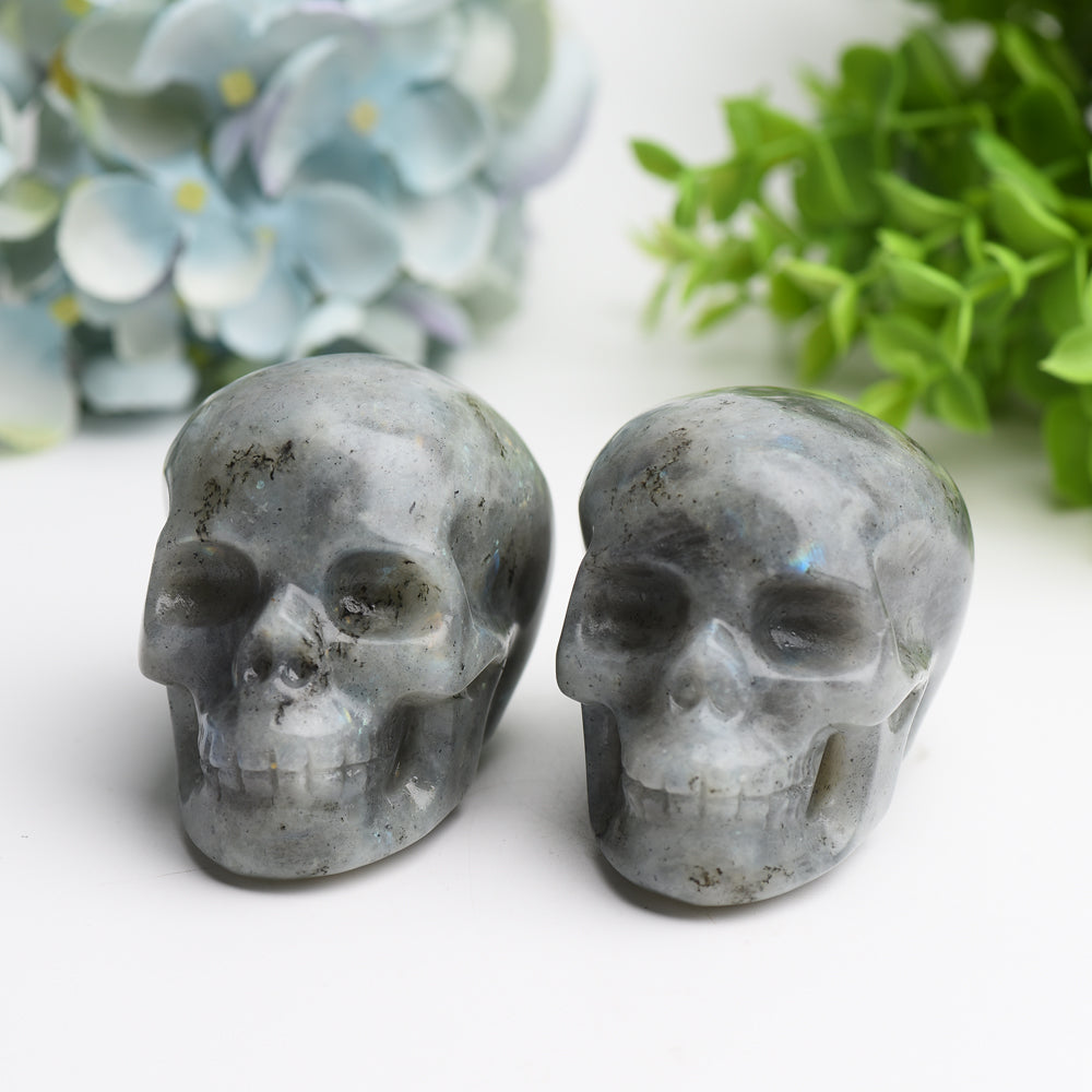 3.0-3.5 in Labradorite Crystal Skull for Meditation & Healing
