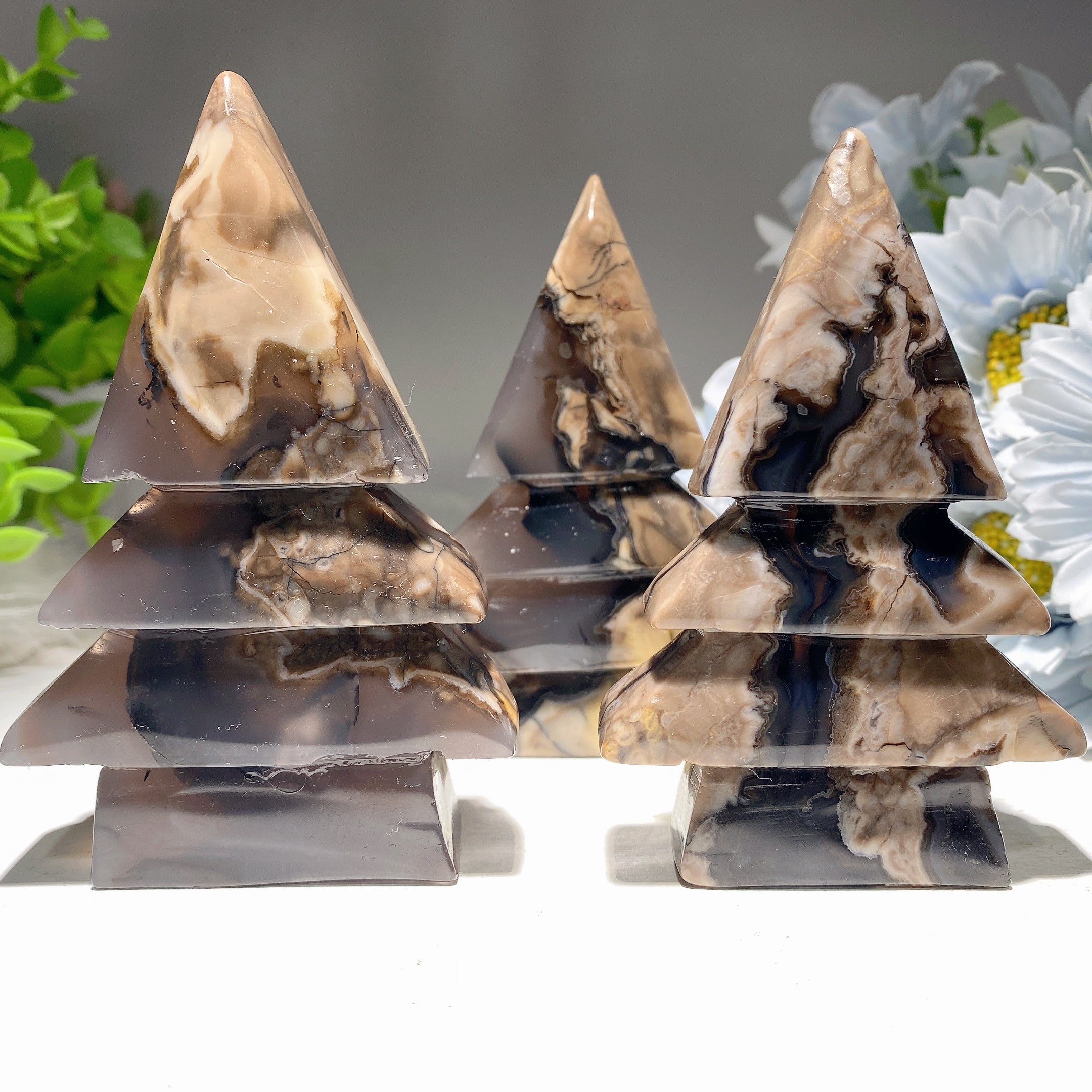 3.0-4.0 inch Volcanic Agate Crystal Tree for Healing