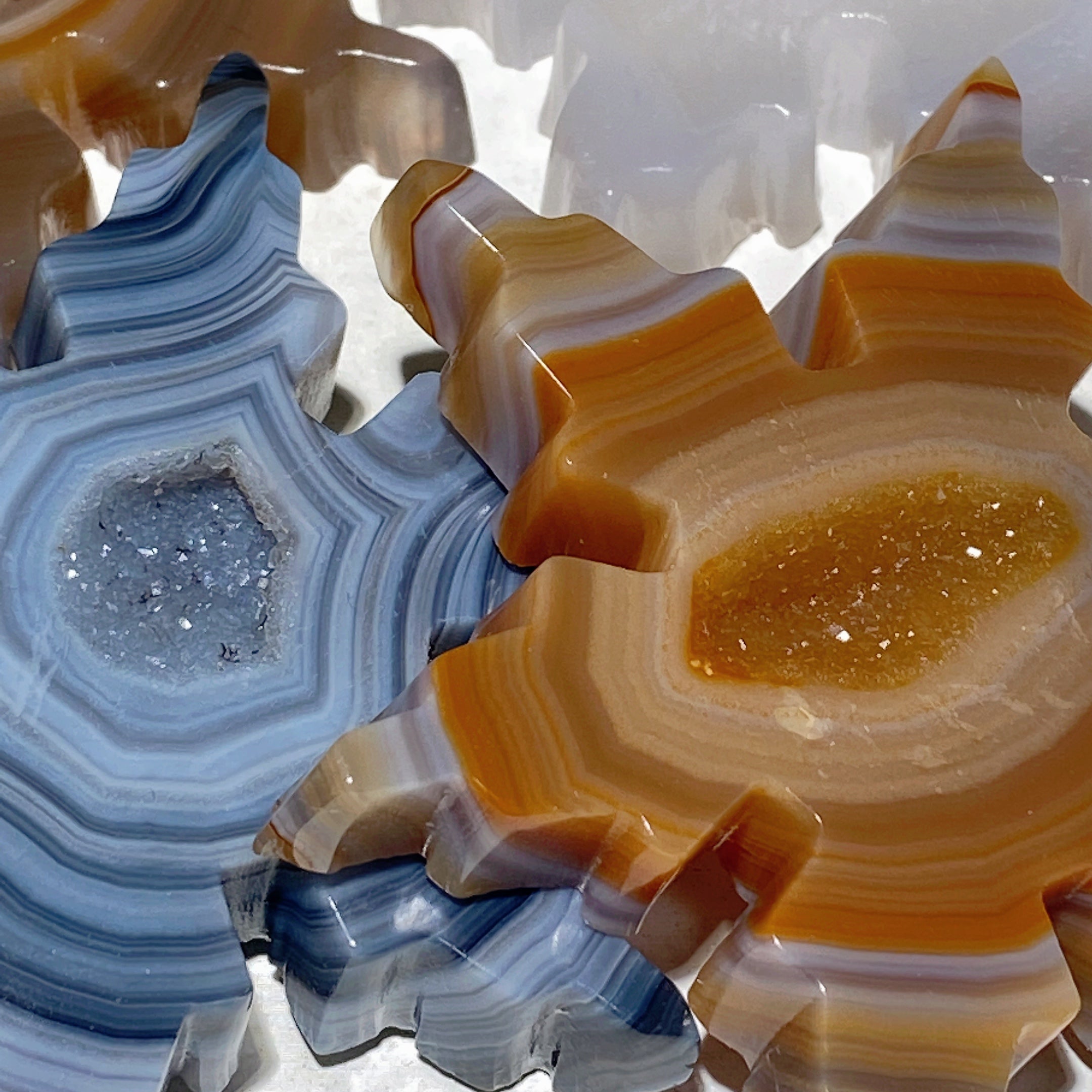 3.0 inch Druzy Agate Snowflake Crystal Figurine