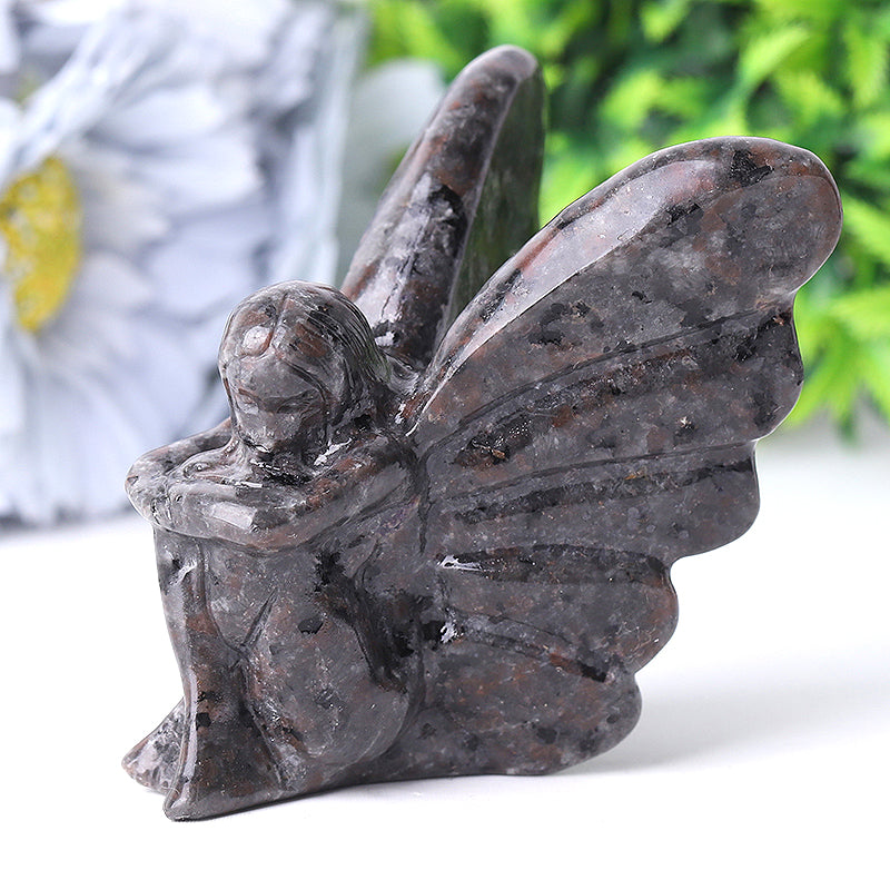 3.0-Inch Yooperlite Fairy Crystal Carving Figurine