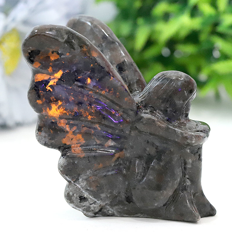 3.0-Inch Yooperlite Fairy Crystal Carving Figurine