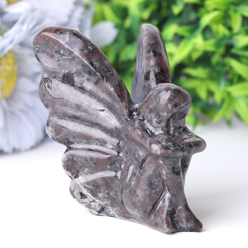 3.0-Inch Yooperlite Fairy Crystal Carving Figurine