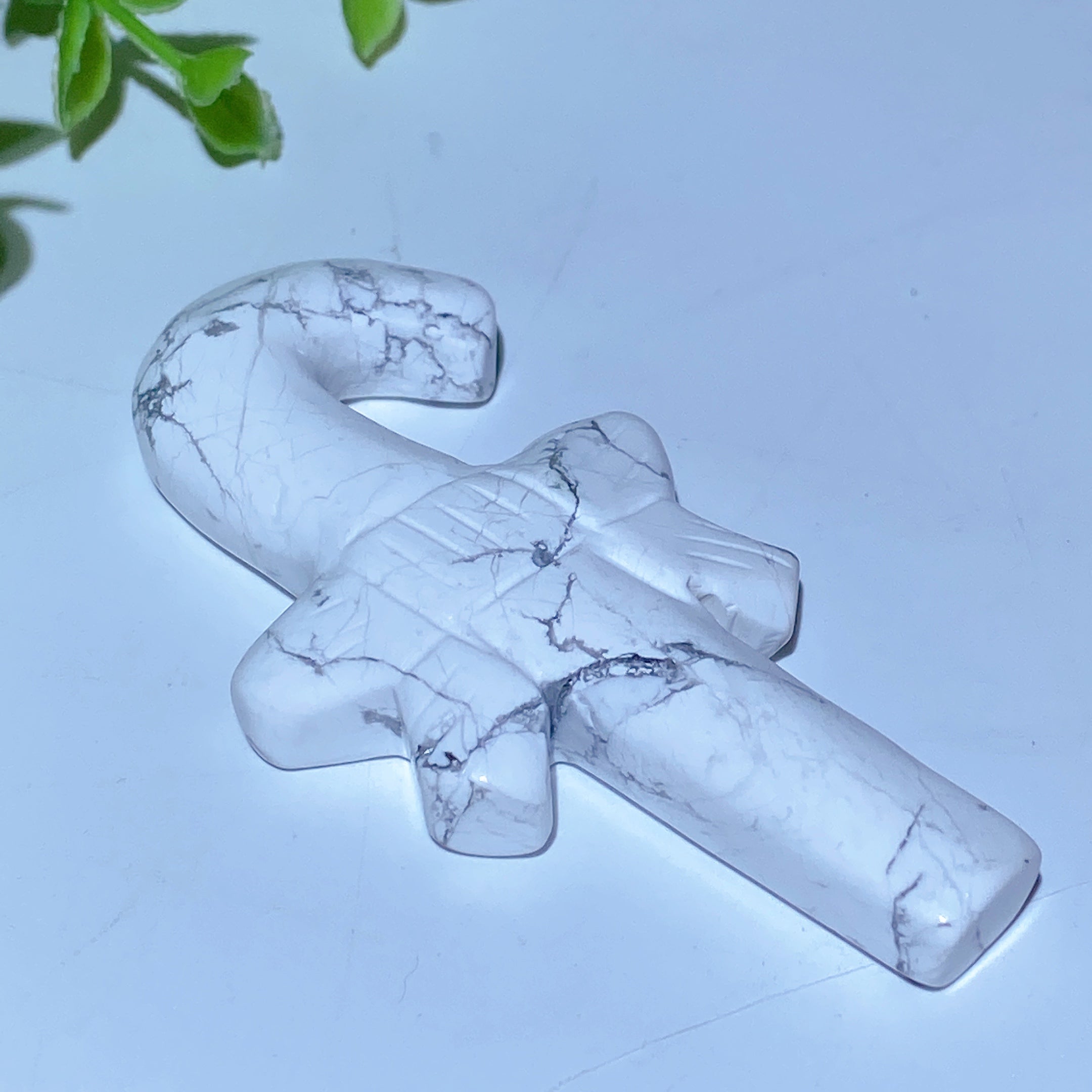 3.1-3.3 Inch Mixed Crystal Candy Cane Carvings for Healing
