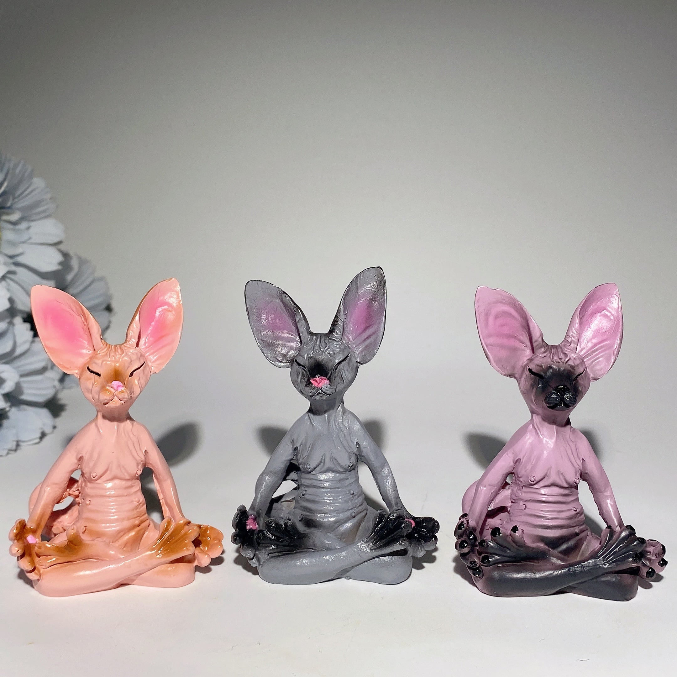 3.1 Inch Crystal Sphynx Cat Statue for Meditation