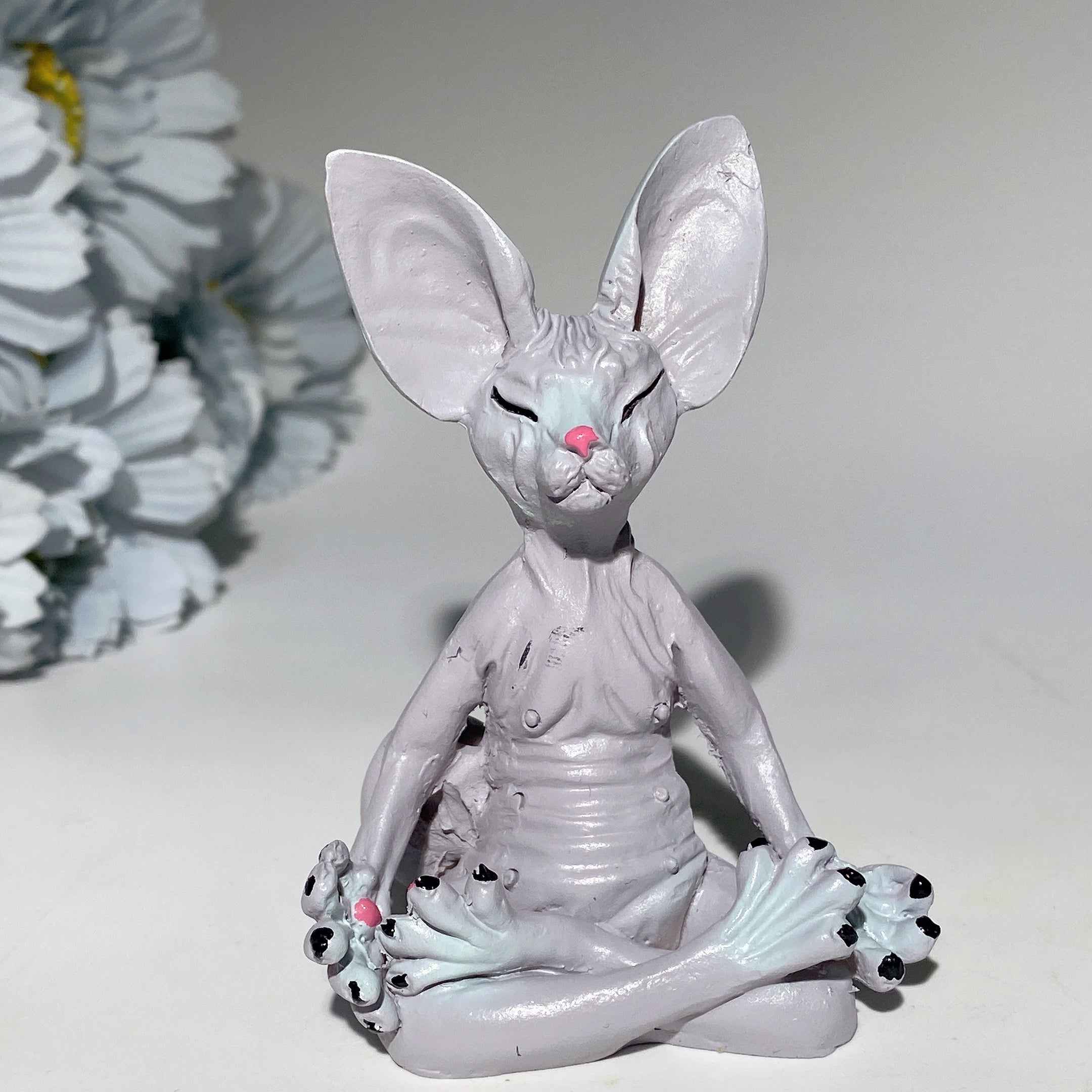 3.1 Inch Crystal Sphynx Cat Statue for Meditation