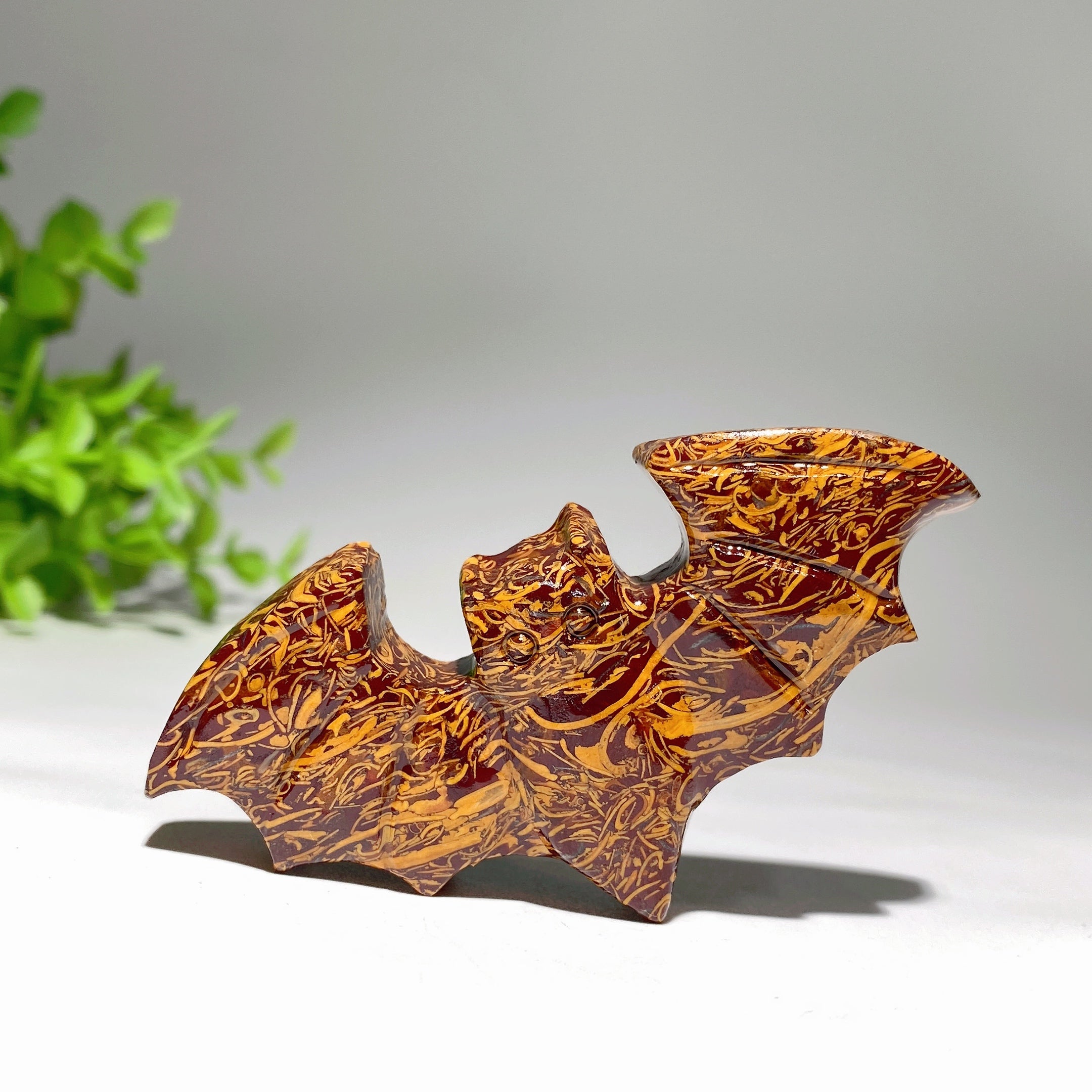 Sculptures de chauve-souris en cristal mixte de 3,1 pouces pour la guérison et l'énergie