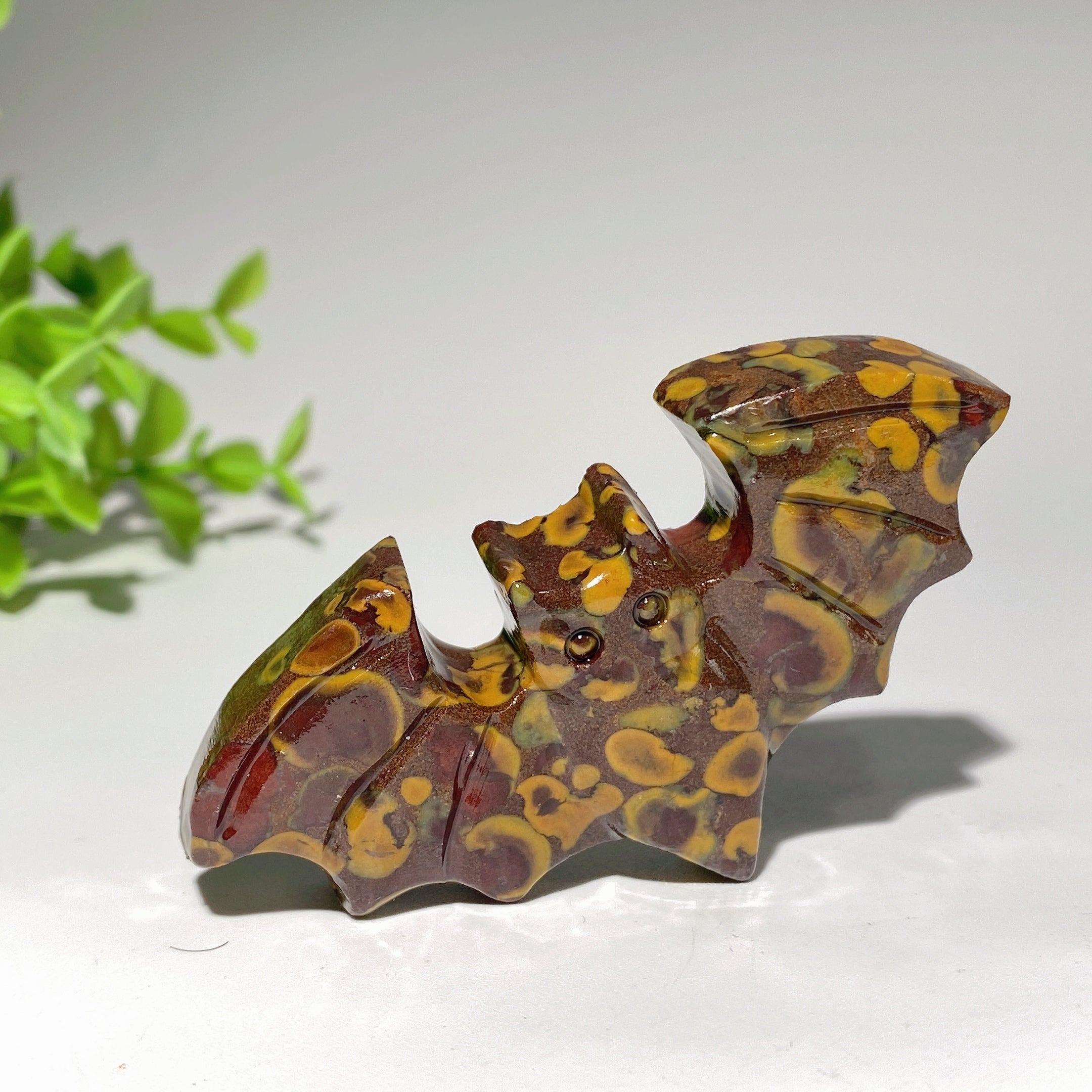 Sculptures de chauve-souris en cristal mixte de 3,1 pouces pour la guérison et l'énergie