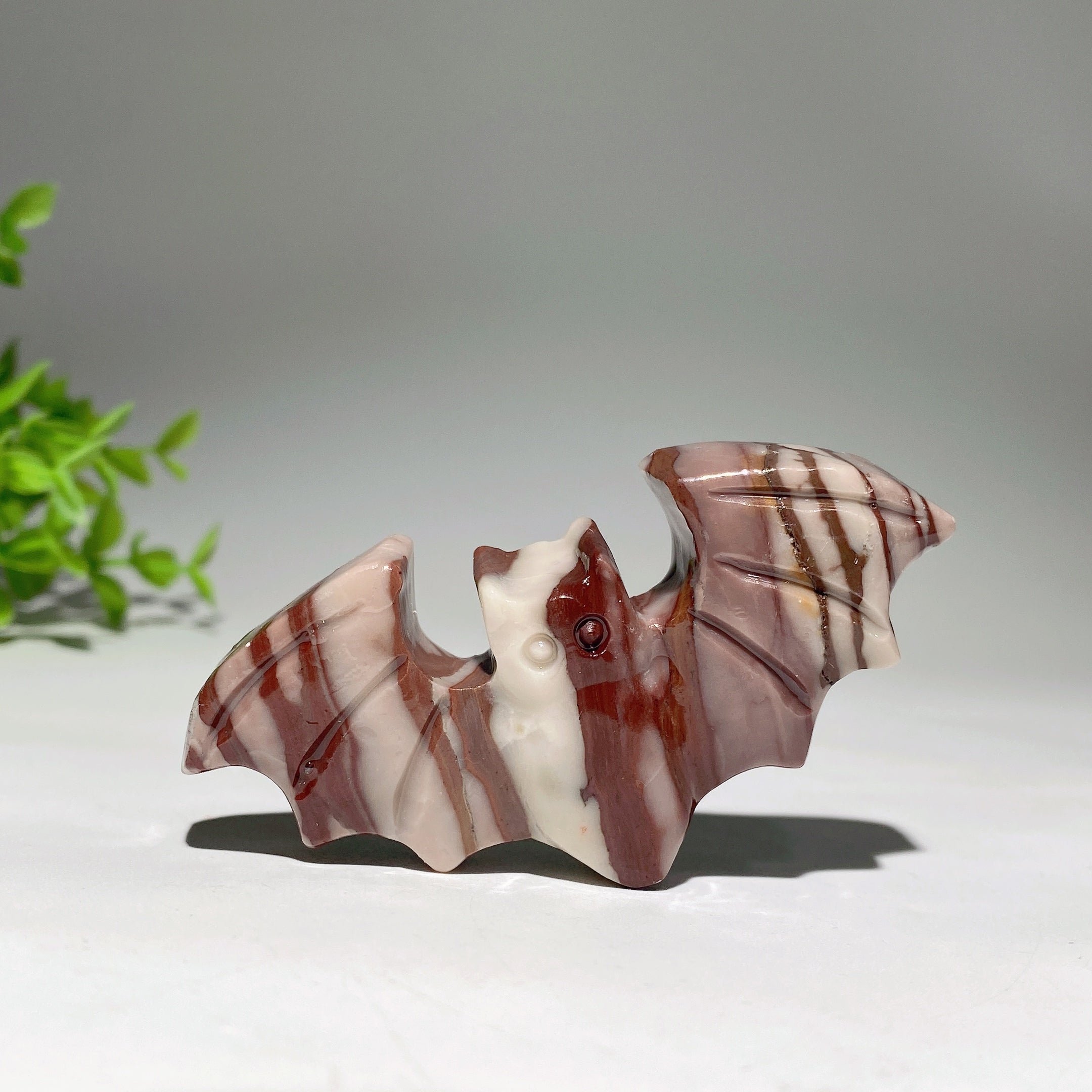 Sculptures de chauve-souris en cristal mixte de 3,1 pouces pour la guérison et l'énergie