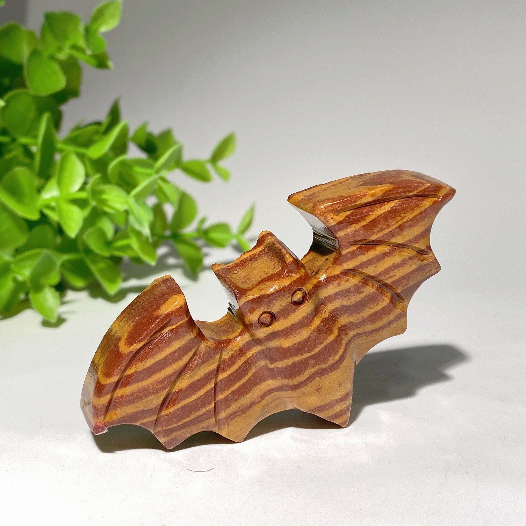 Sculptures de chauve-souris en cristal mixte de 3,1 pouces pour la guérison et l'énergie