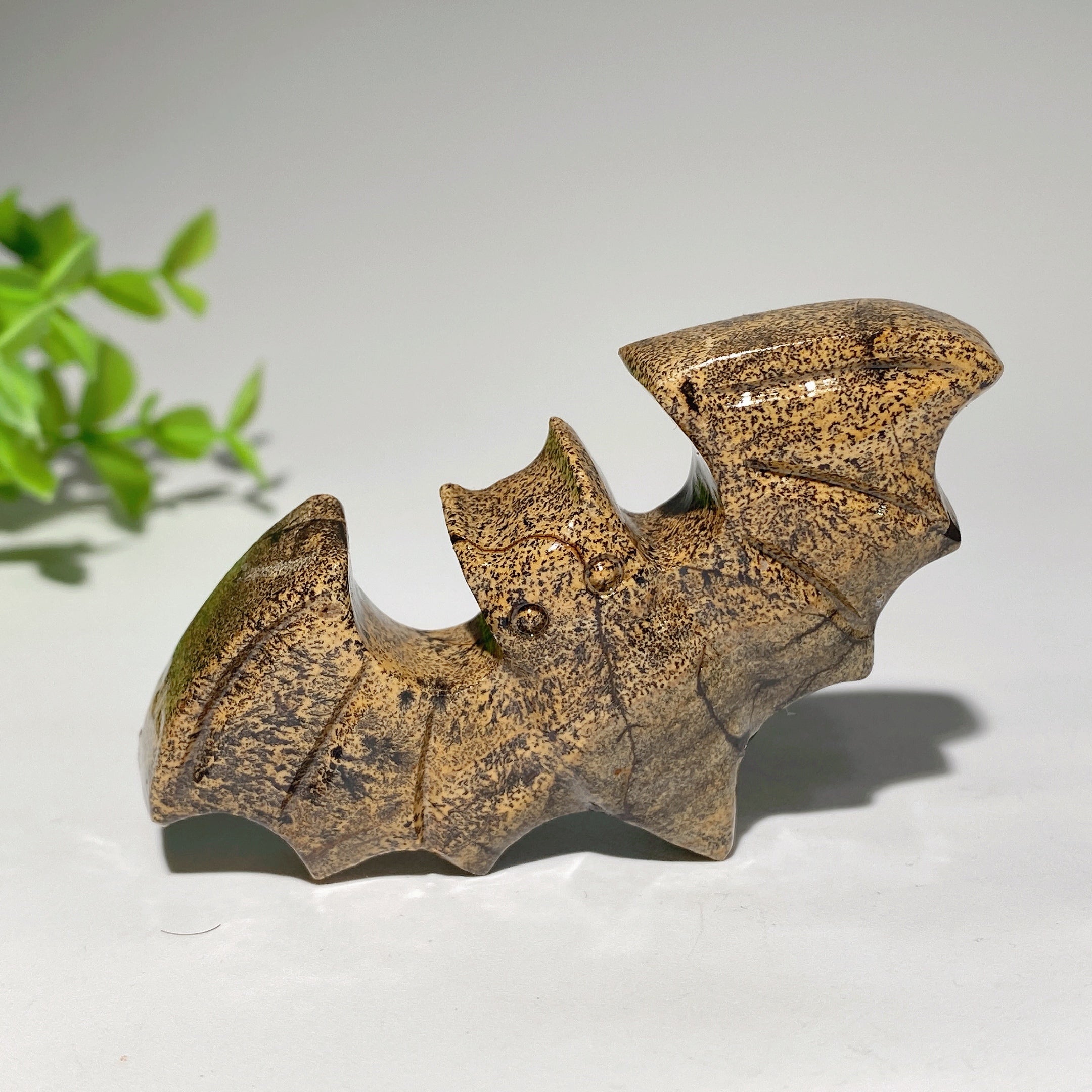 Sculptures de chauve-souris en cristal mixte de 3,1 pouces pour la guérison et l'énergie