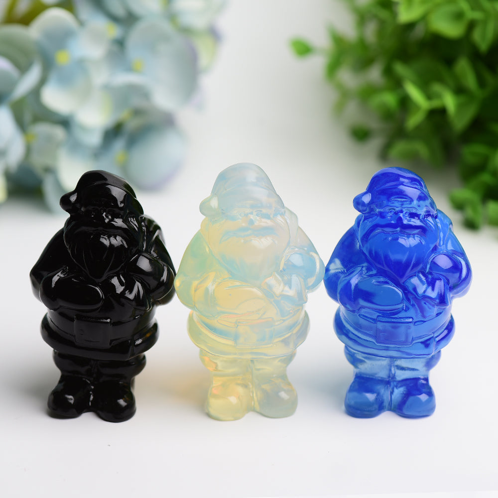 3.1 Inch Mixed Crystal Santa Claus Figurine