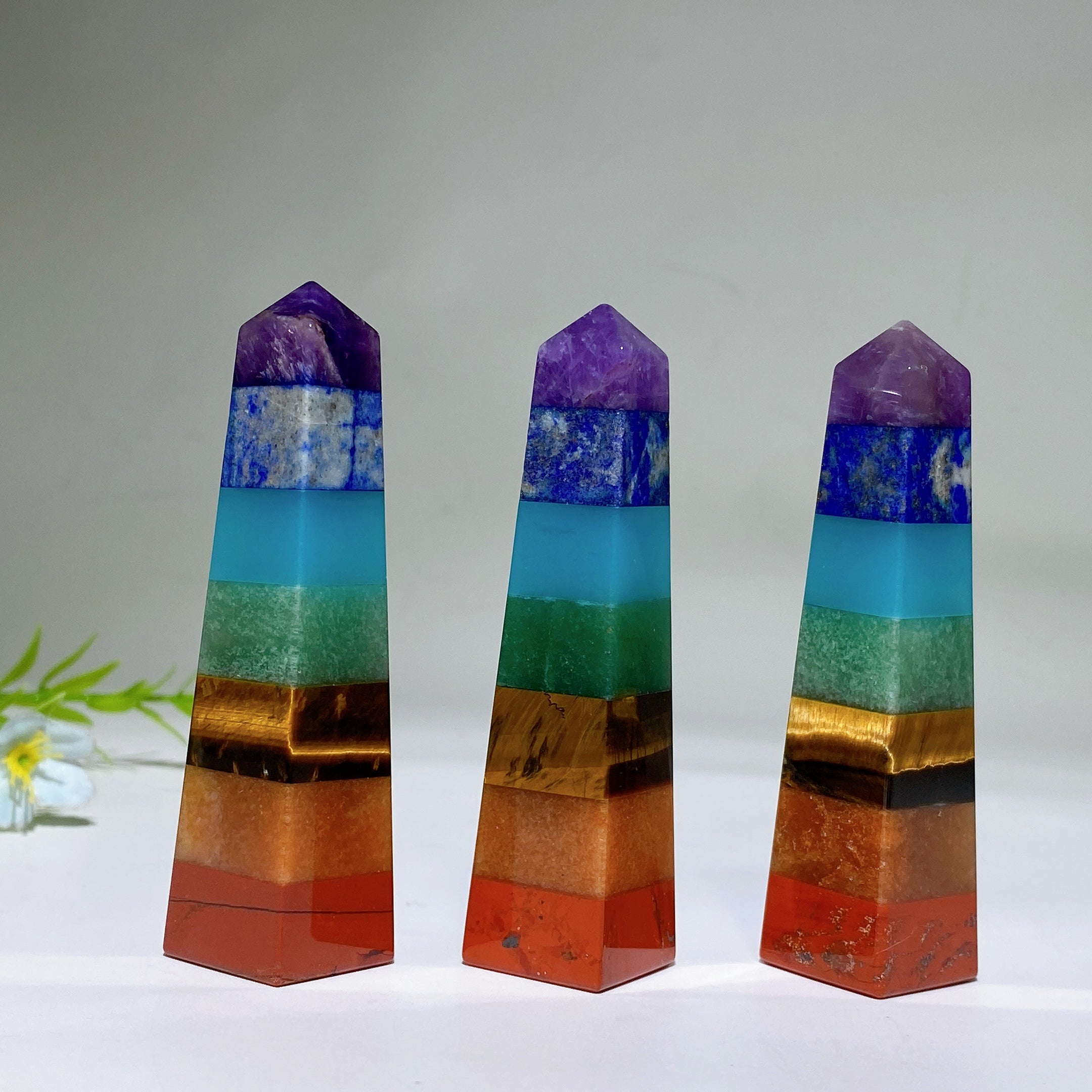 3.1 inch Natural Chakra Crystal Point for Healing Energy