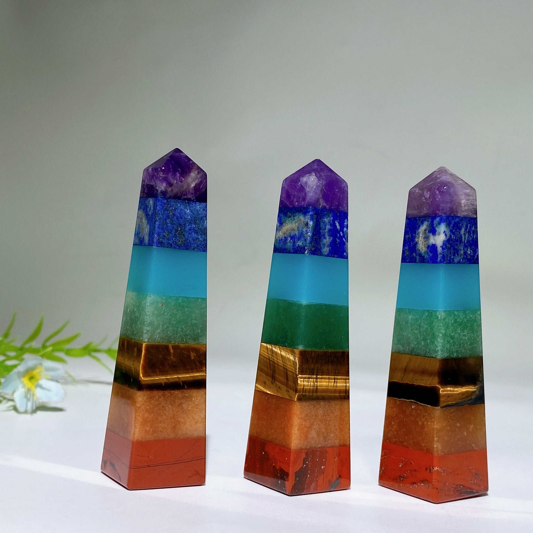 3.1 inch Natural Chakra Crystal Point for Healing Energy