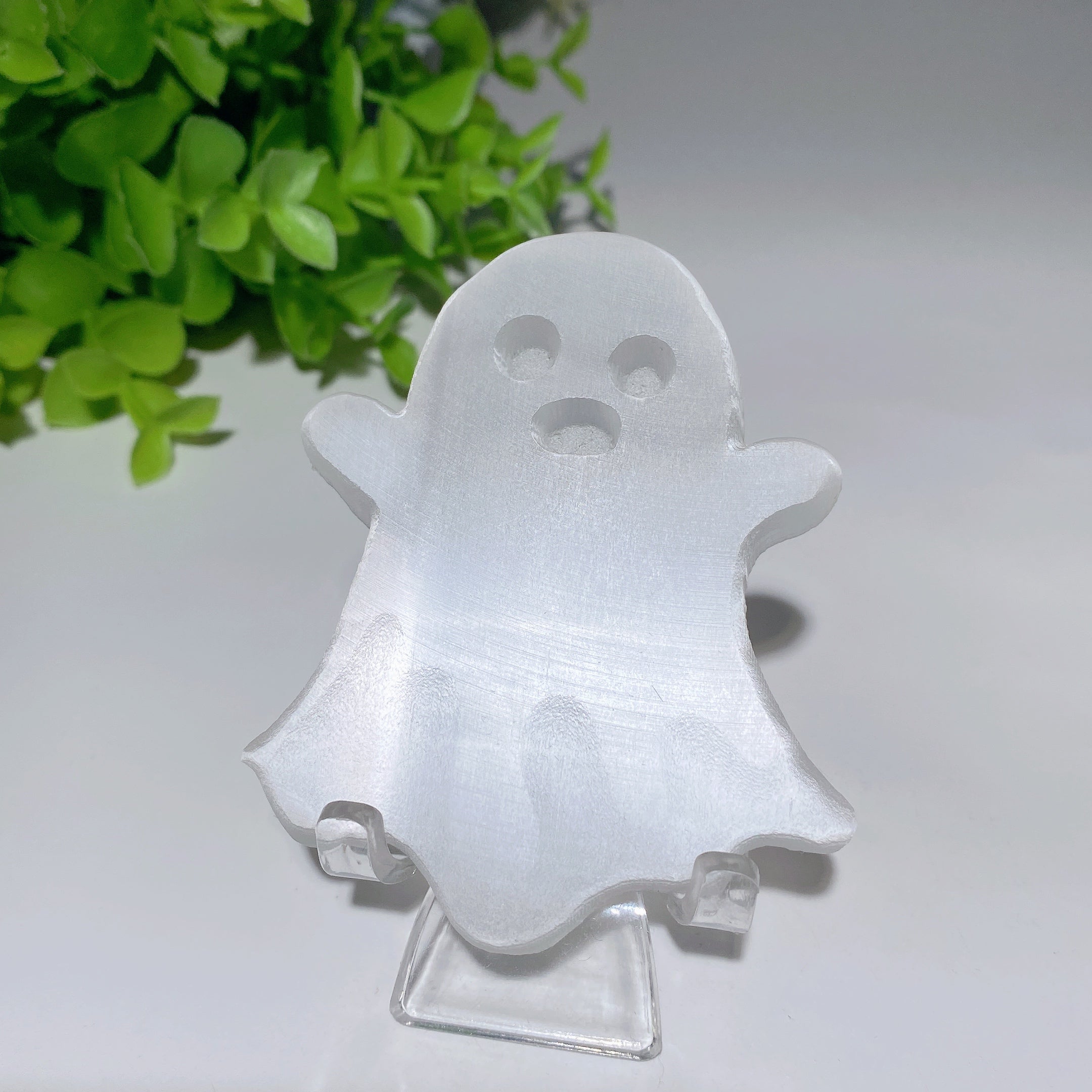 Figurine fantôme en sélénite de 3,1 pouces pour l'énergie de guérison