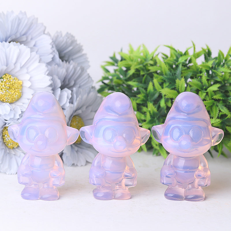 3.18 Inch Pink Opalite Crystal Figurine Carving