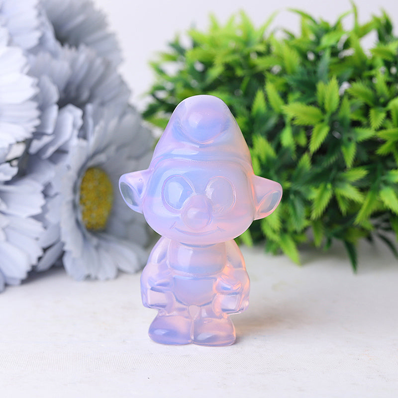 3.18 Inch Pink Opalite Crystal Figurine Carving