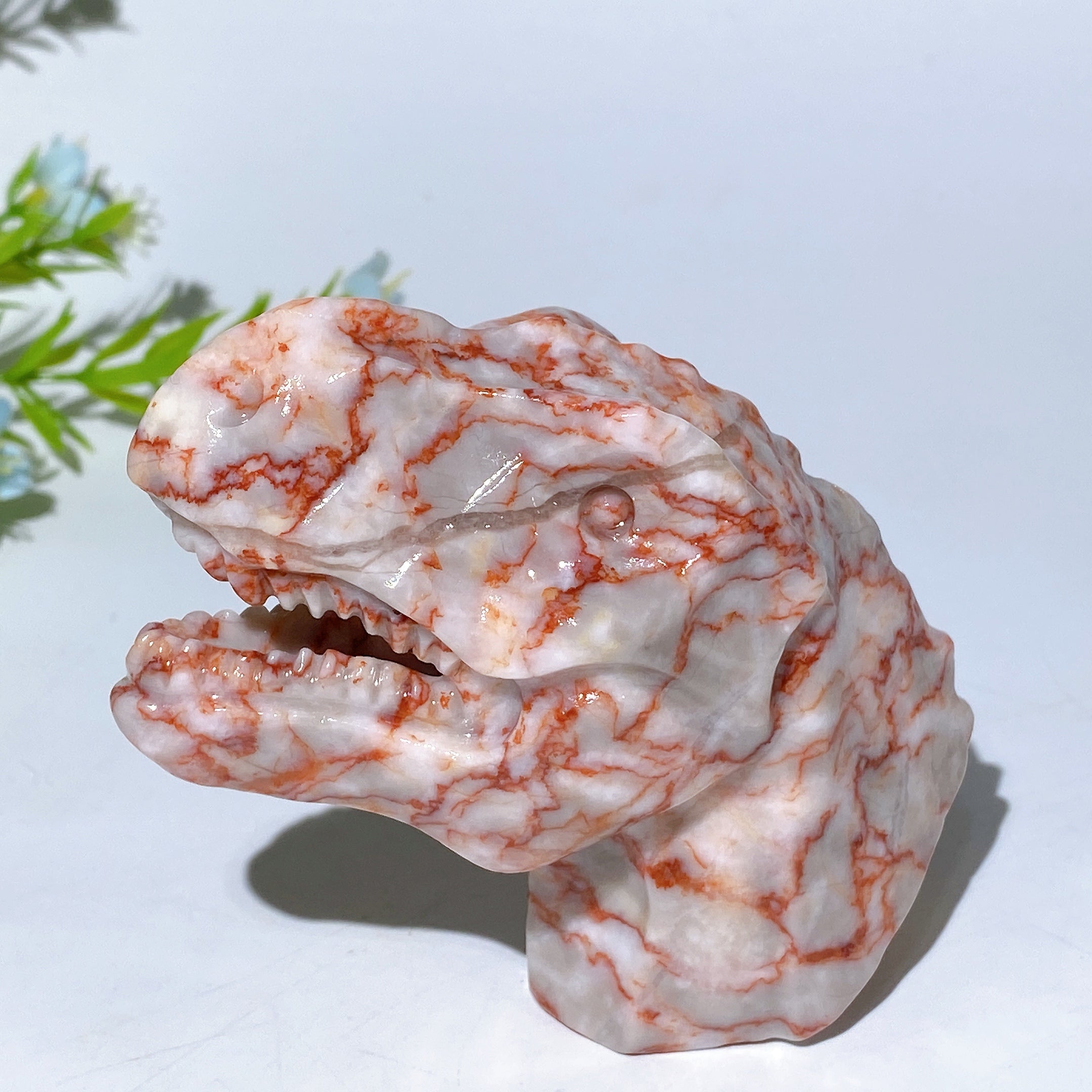 3.2 inch Black Obsidian T-Rex Dinosaur Crystal Carving