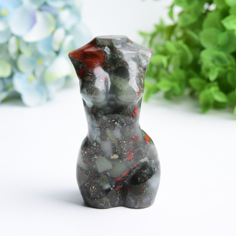 3.2 inch Bloodstone Crystal Figurine Carving for Healing