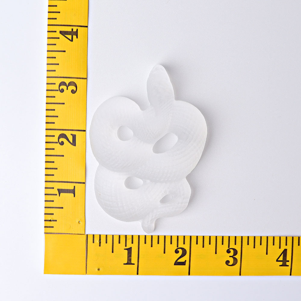 3.2 inch Selenite Snake Crystal Figurine Carving