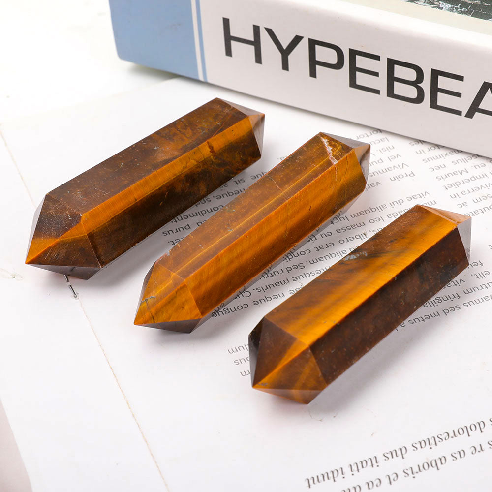 3.3"-3.6" Tiger Eye Double Terminated Crystal Points