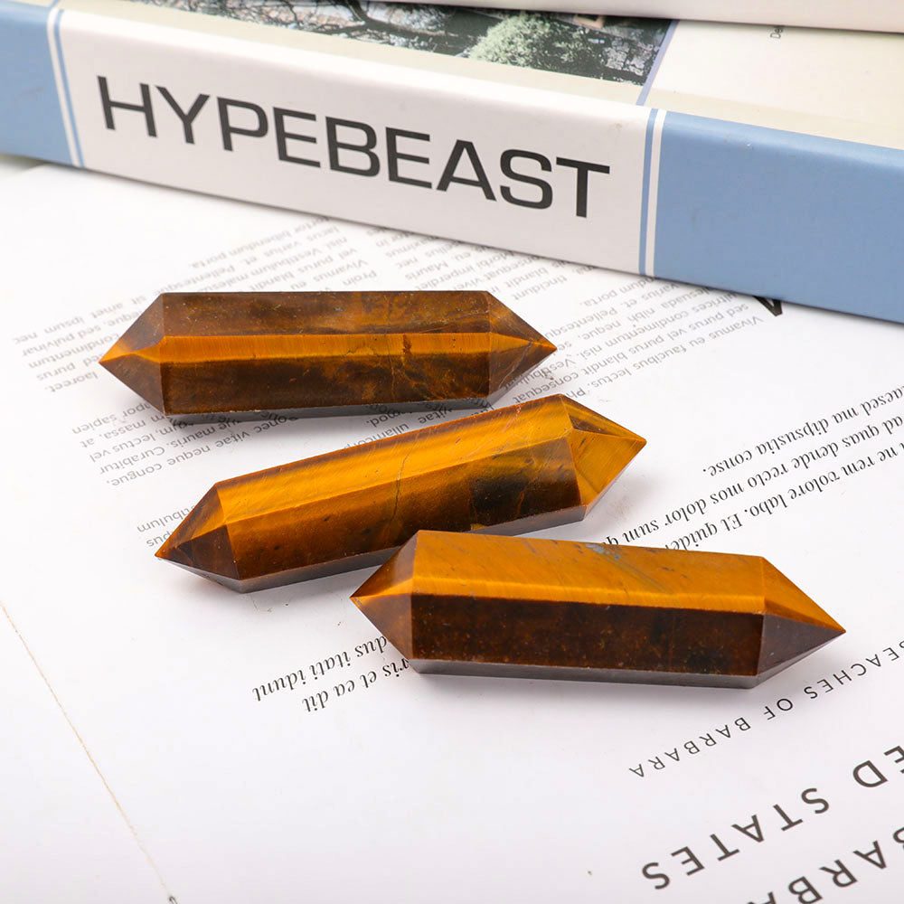 3.3"-3.6" Tiger Eye Double Terminated Crystal Points