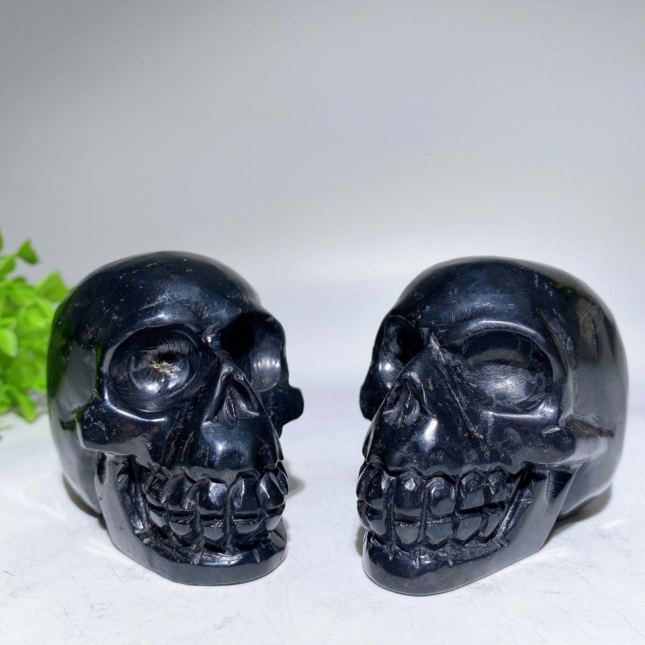 3.3 inch Schungite Skull Crystal Figurine Carving