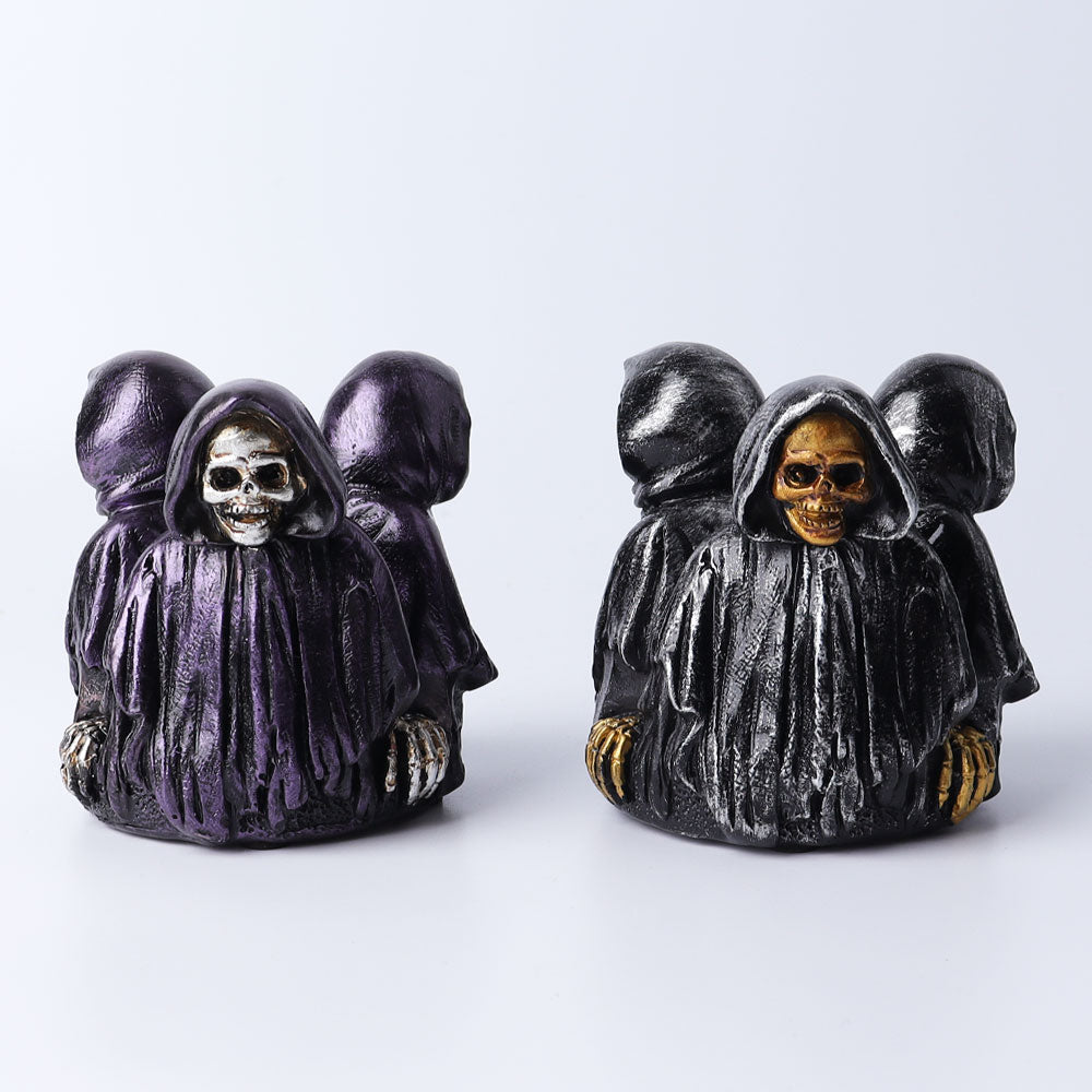 Support de sphère en cristal des Trois Sorciers en résine de 3,47 pouces