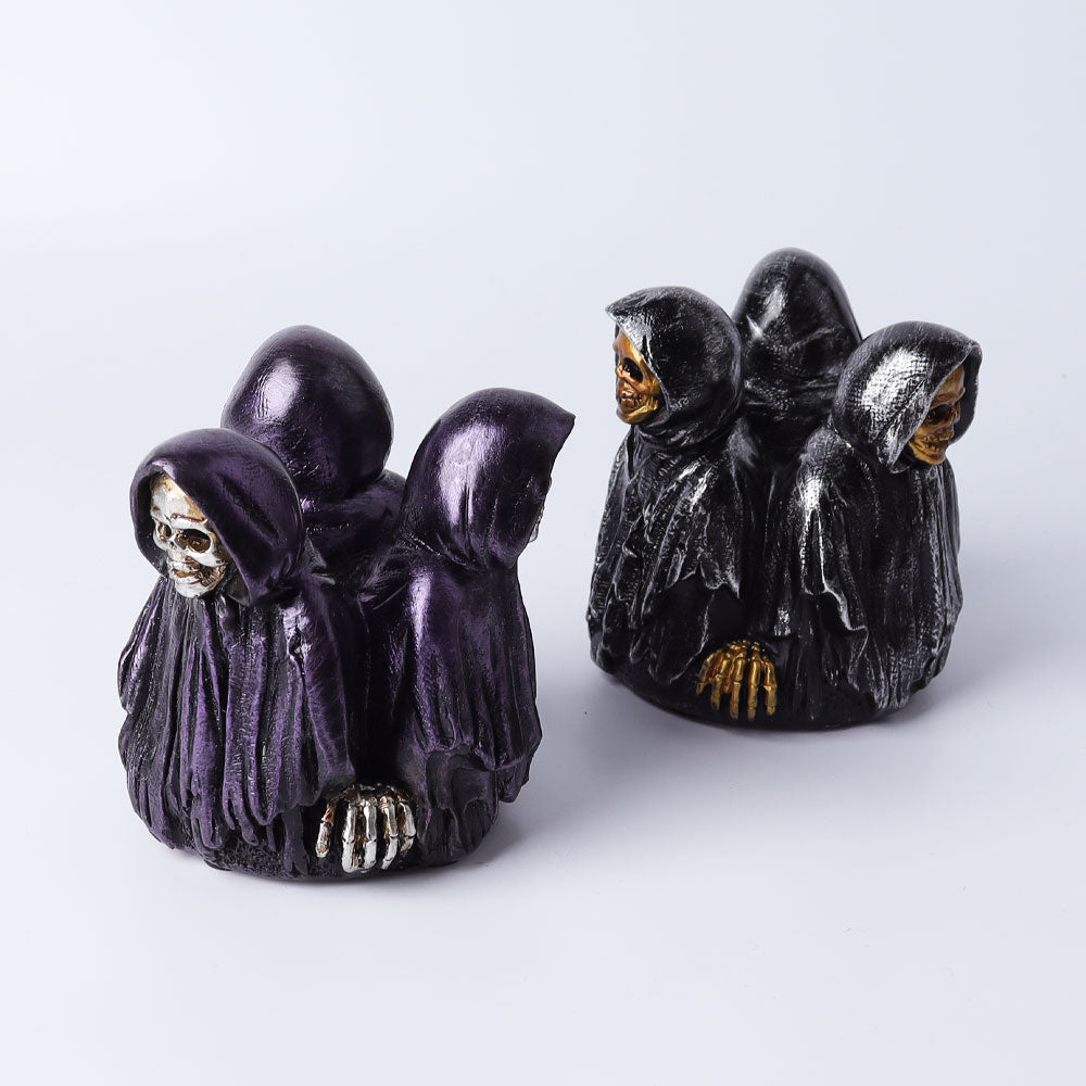 Support de sphère en cristal des Trois Sorciers en résine de 3,47 pouces