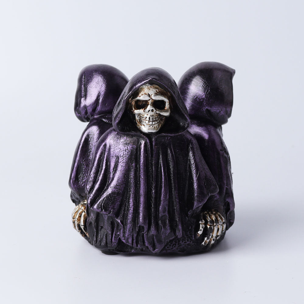 Support de sphère en cristal des Trois Sorciers en résine de 3,47 pouces