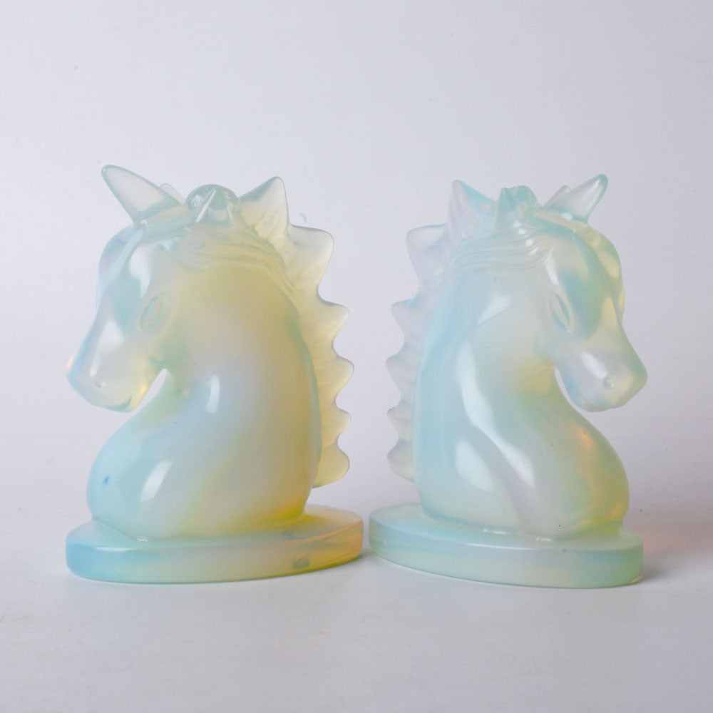 3.5" Opalite Unicorn Crystal Figurine for Healing Energy
