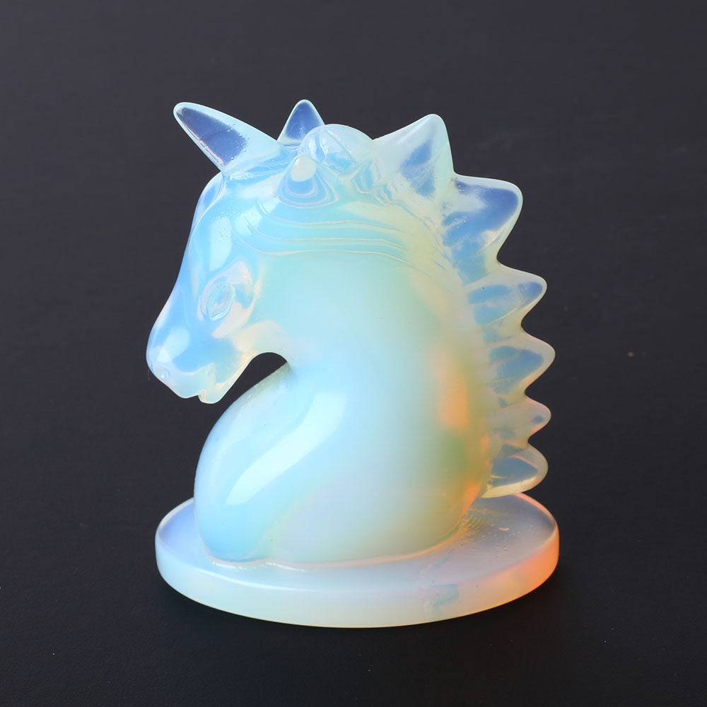 3.5" Opalite Unicorn Crystal Figurine for Healing Energy