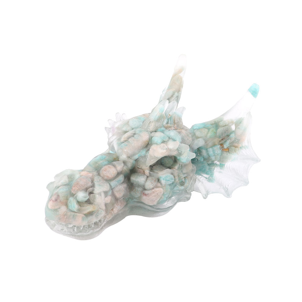 3.5in Resin Chinese Dragon Head Figurine for Prosperity
