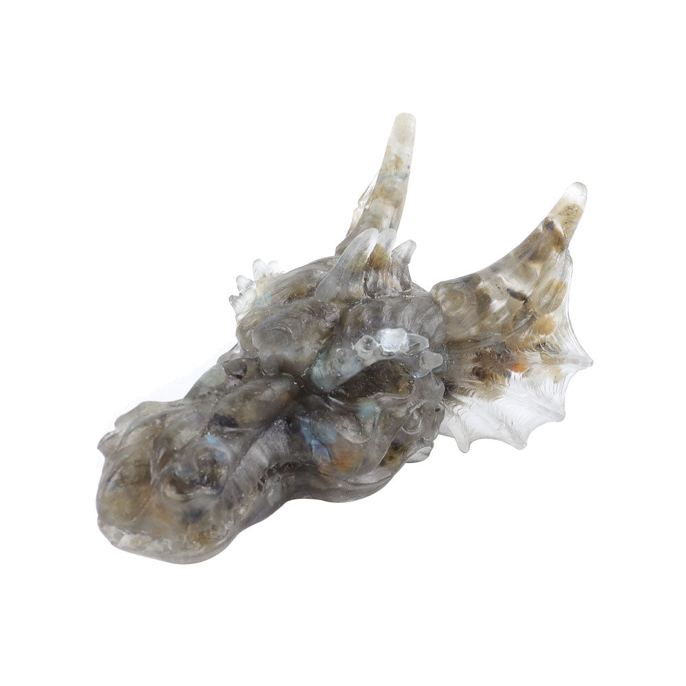 3.5in Resin Chinese Dragon Head Figurine for Prosperity
