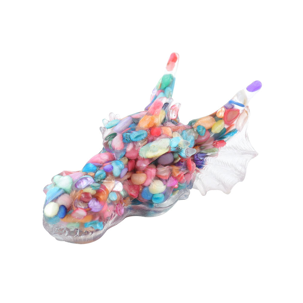 3.5in Resin Chinese Dragon Head Figurine for Prosperity