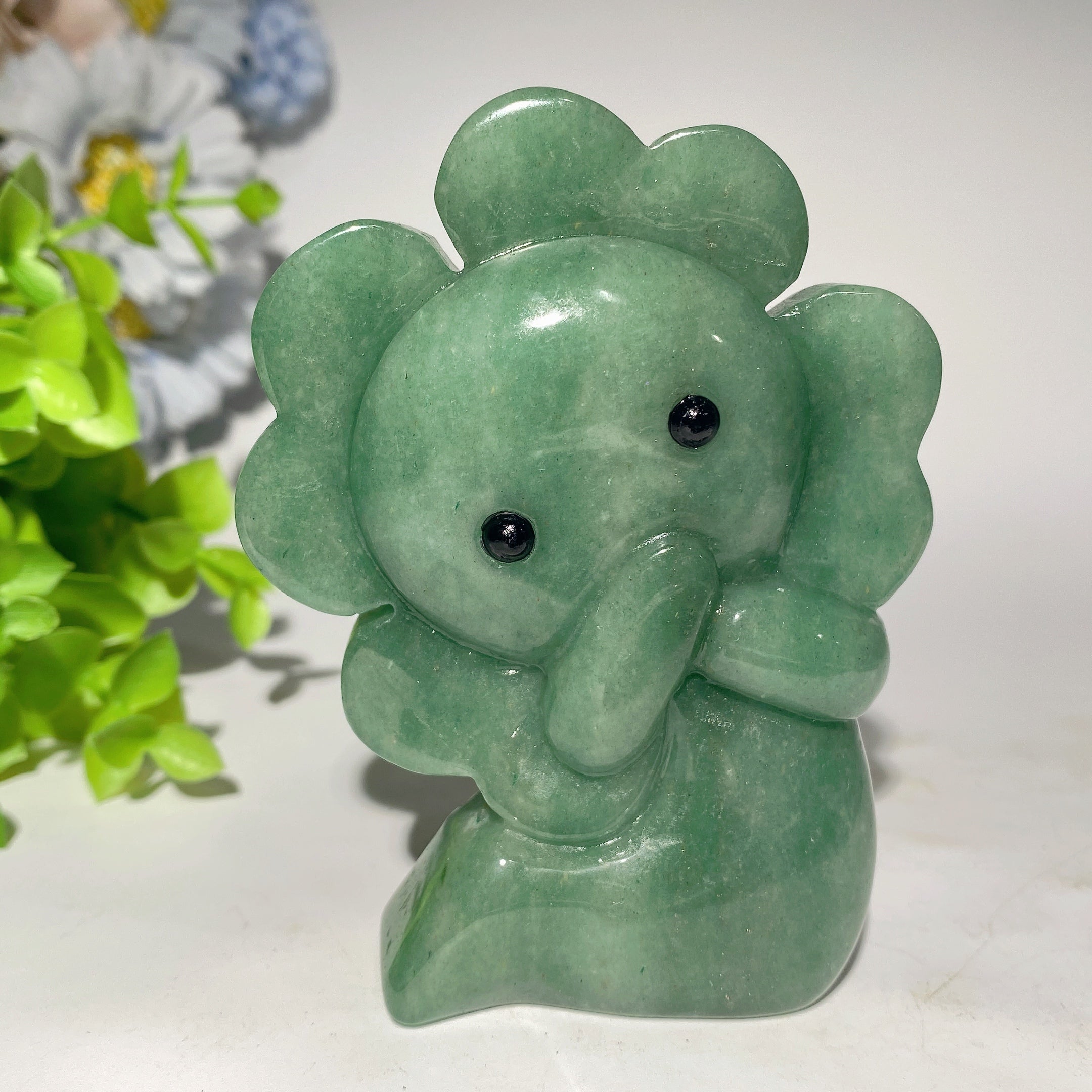 3.7 Inch Green Aventurine & Dream Amethyst Crystal Figurines