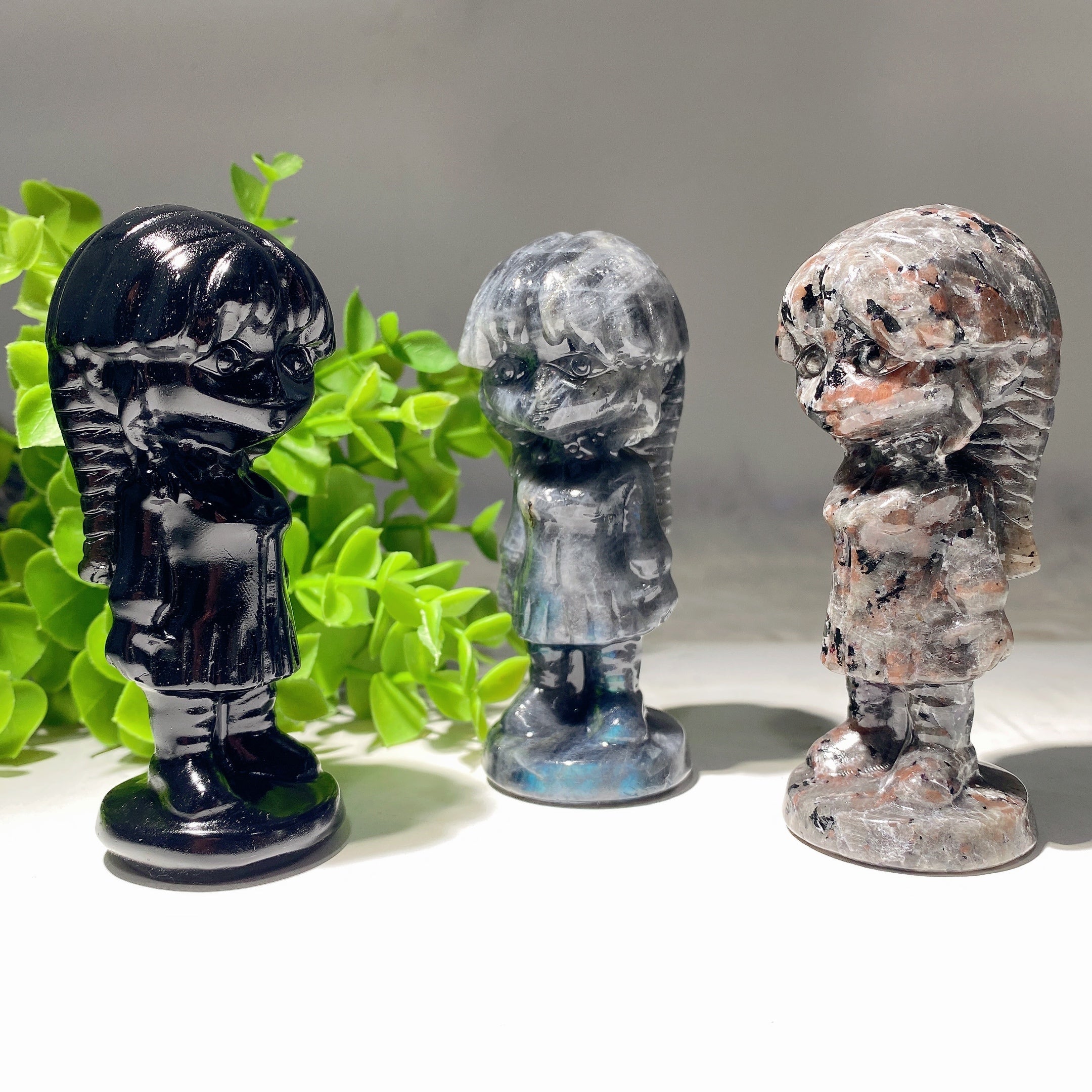 Figurines en cristal mixte de 3,7 pouces pour la guérison et l'exposition