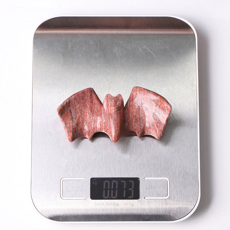 Figurine de chauve-souris en cristal de pierre de sésame de 3,7 pouces