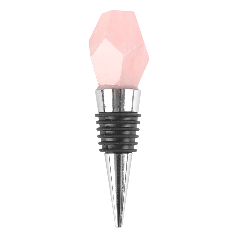 3.8 inch Rose Quartz Crystal Champagne Bottle Stopper for Wedding Decor