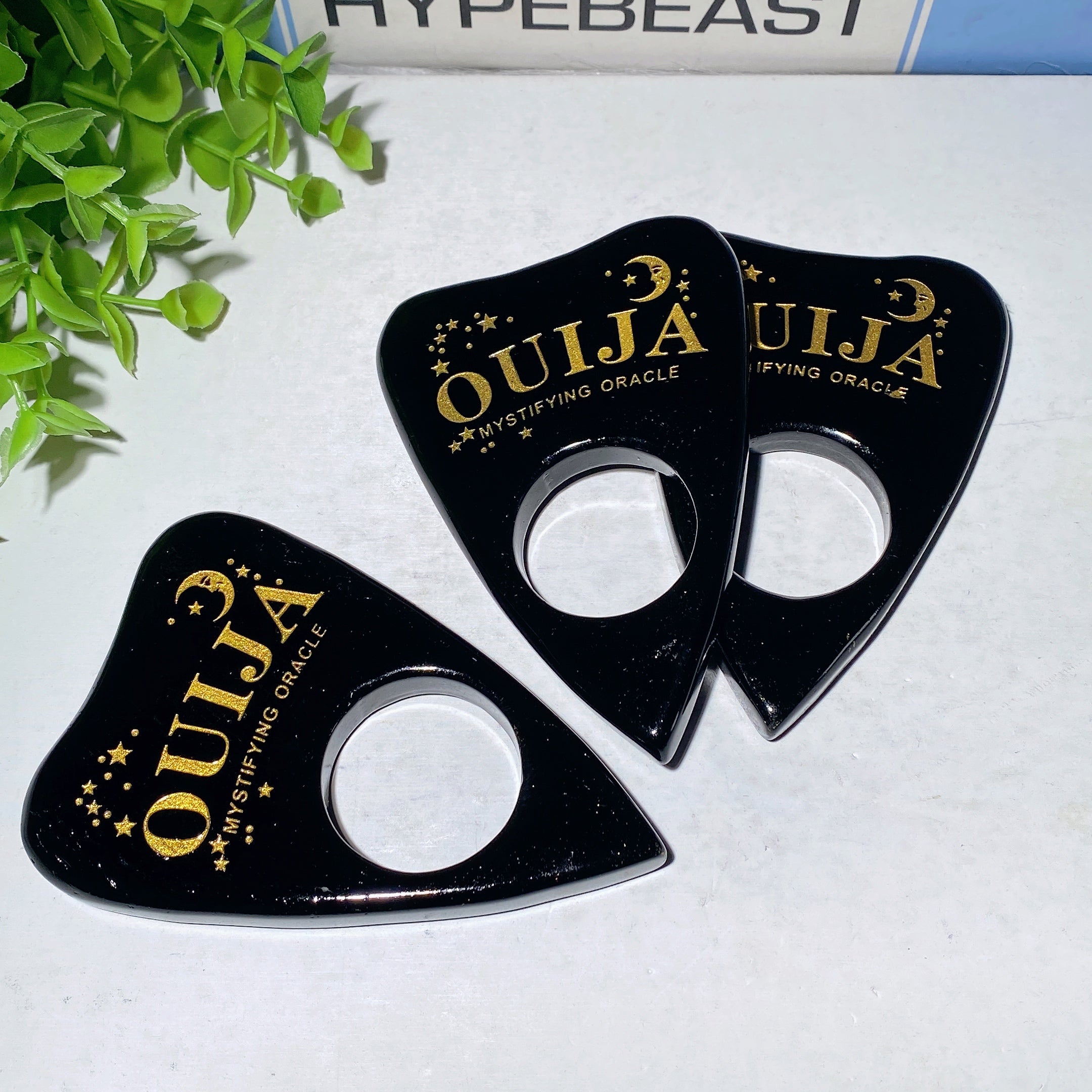 3.9-inch Black Obsidian Ouija Board Crystal Healing Planchette