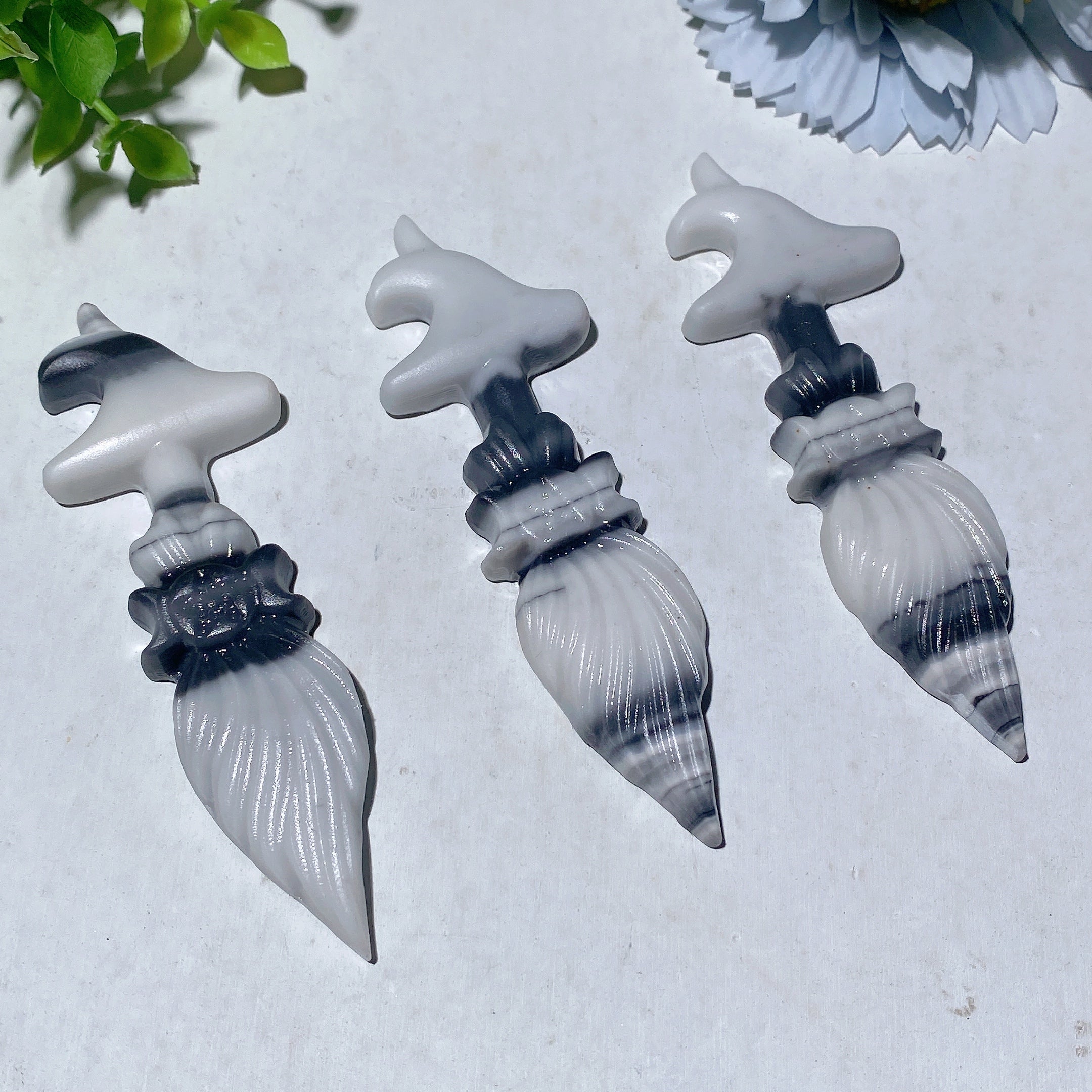 3.9 Inch Black Obsidian Taiji Stone Crystal Figurine