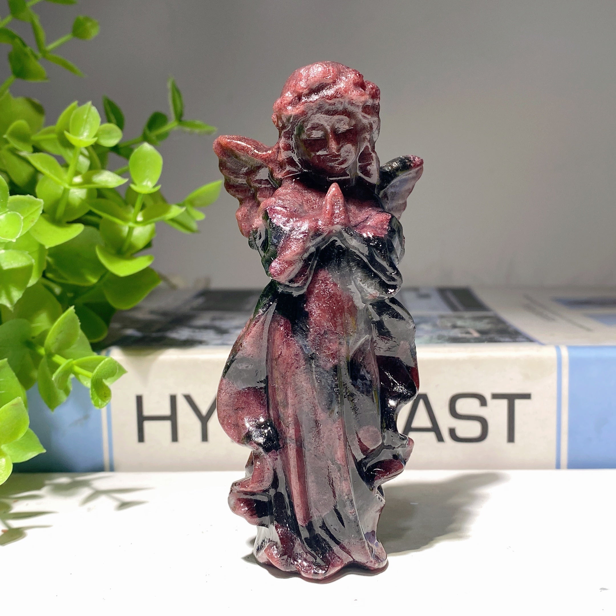 3.9 Inch Mixed Crystal Angel Fairy Figurines for Healing