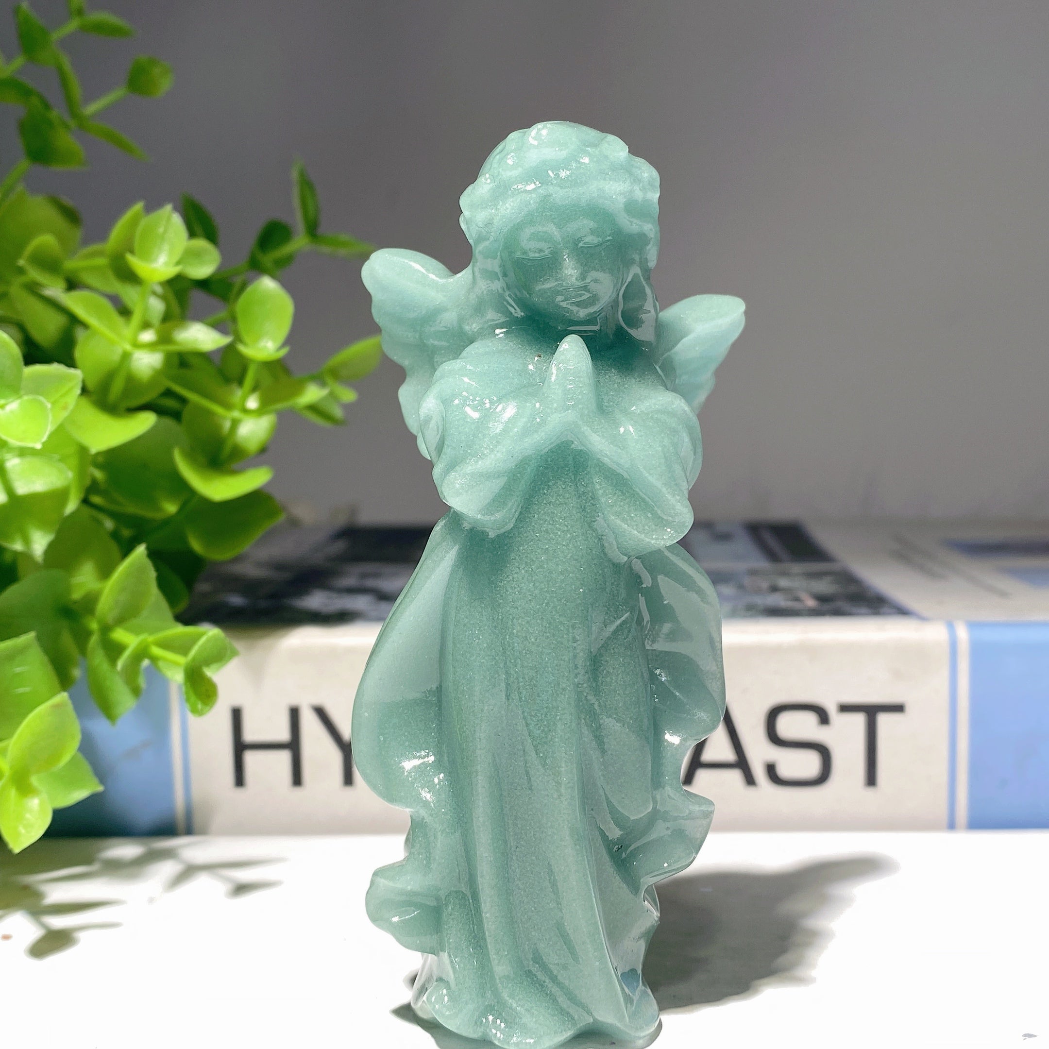 3.9 Inch Mixed Crystal Angel Fairy Figurines for Healing