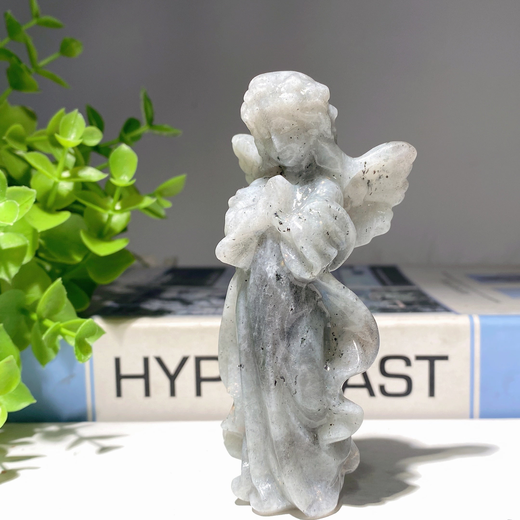 3.9 Inch Mixed Crystal Angel Fairy Figurines for Healing