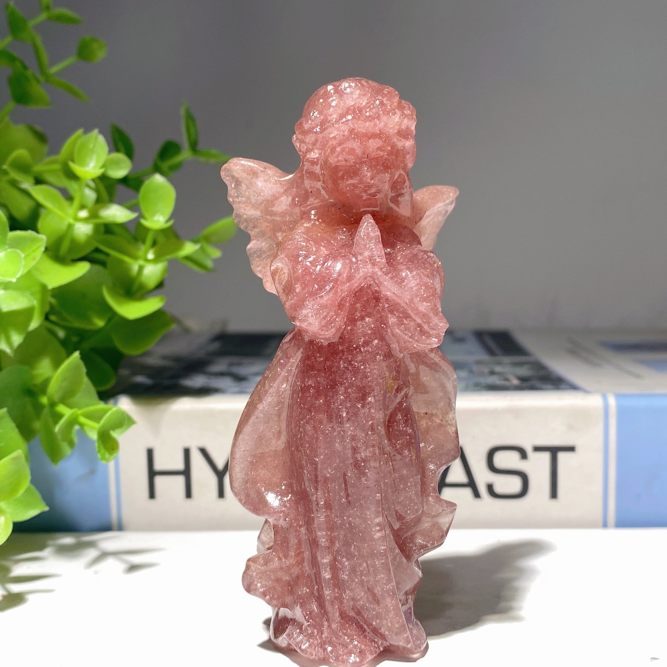 3.9 Inch Mixed Crystal Angel Fairy Figurines for Healing
