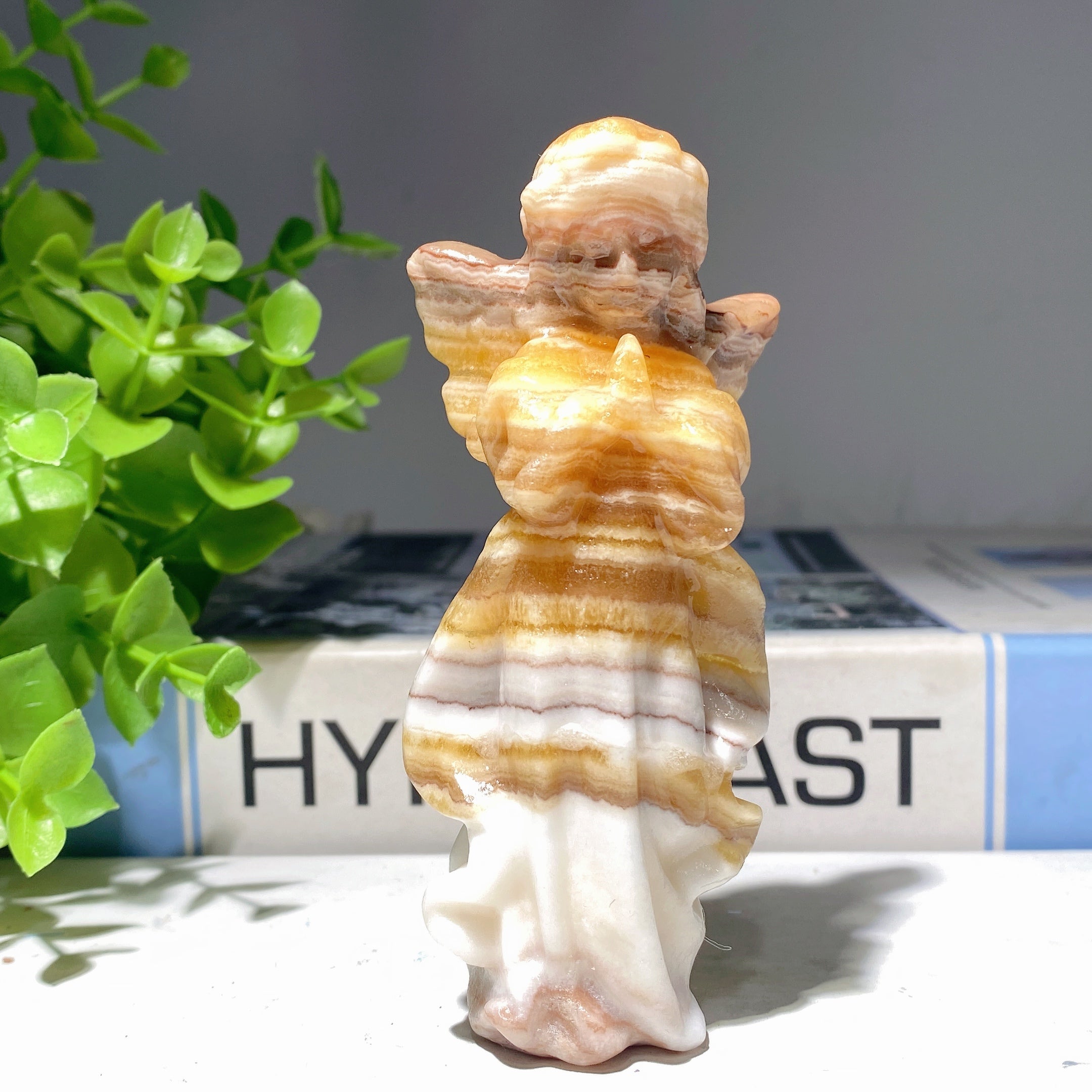 3.9 Inch Mixed Crystal Angel Fairy Figurines for Healing